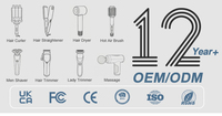 Sèche-cheveux professionnel 6 en 1, sèche-cheveux haute vitesse, sèche-cheveux ionique, brosse sèche-cheveux 6 en 1, outils de coiffage ionique à air chaud pliables