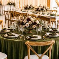 Nappe ronde en velours hollandais de luxe pour mariages et événements, décorations de fête