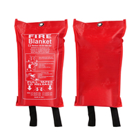Sac suspendu en PVC avec impression de logo Isolation de pompier colorée Couverture anti-feu en fibre de verre enduite de silicone colorée