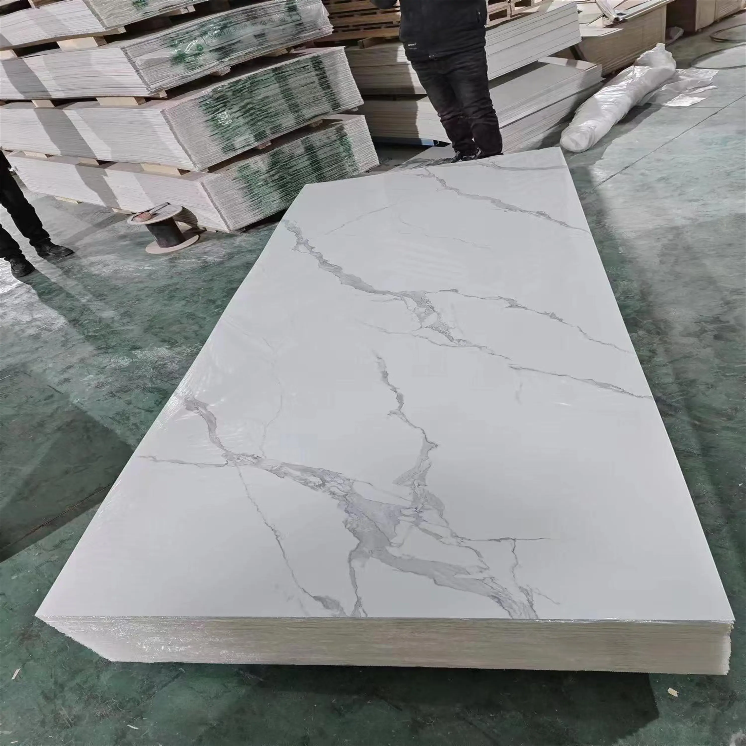 hot-selling indoor uv marble paneling 3.0mm pvc marble sheet boards decorative for tv background walls