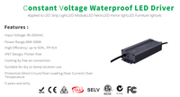 Alimentation LED Slim 96W 110W 120W AC 230V vers 5V 12V 24V 36V 5A DC IP67 Étanche pour Bande LED