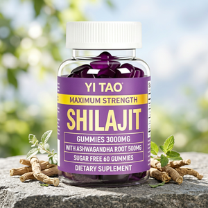 Gummies de Shilajit Pur de l'Himalaya OEM avec Ashwagandha – Énergie Naturelle et Vitalité – Sans Sucre, Végétalien – Anti-Fatigue, Stimule le Métabolisme - Product Image 1