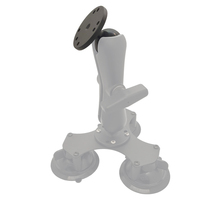 Support de tablette long pour chariot élévateur, plaque ronde en aluminium, rotule de 1,5 pouce