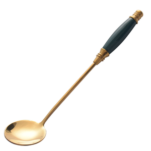 Cuchara de Servir para Restaurante de Calidad Premium DFS0329, Mango de Madera Esmaltado con Caja, Color Plateado, la Mejor Herramienta para Servir en Buffet - Product Image 5