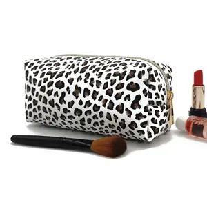 Ins heiß verkaufte große Make-up-Taschen PU-Leder Leopard Pattern Travel Cosmetic Bag