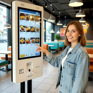 Kiosque de commande automatique pour <span class=keywords><strong>restaurant</strong></span>, écran tactile mural OEM, terminal de paiement en libre-service avec SDK/Reconnaissance faciale/Boîtier métallique - Product Image 1