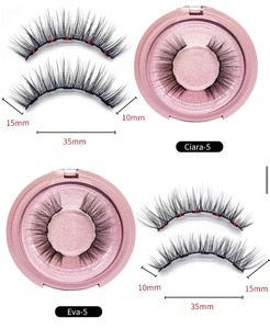 En gros, Cils magnétiques en bande, effet plumeux, volume intense, volume russe, 3D, synthétiques, effet vison artificiel, lot - Product Image 6