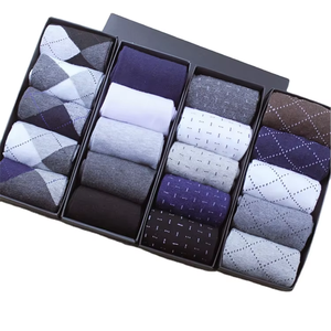 Fabricant JISEN Chaussettes d'affaires en <span class=keywords><strong>coton</strong></span> et en boîte automne-hiver pour hommes - Product Image 1