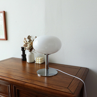 Lampe de table LED en verre pour décoration intérieure moderne de haute qualité, blanc chaud, alimentation AC/DC à intensité variable, garantie de 2 ans