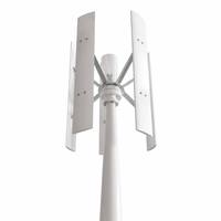 Éolienne à axe vertical GWH-3KW omnidirectionnelle sans dérive, vitesse de démarrage faible de 2,5 m/s pour régions à vent faible VAWT