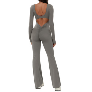Cross-Border Cloud Sense Peach Hip-Lifting Body de yoga à manches longues Combinaison de sport de fitness à haute intensité pour femmes Modèle - Product Image 3