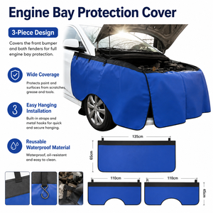Cubiertas Magnéticas Protectoras Antigrasa para Guardabarros de Mecánica <span class=keywords><strong>Automotriz</strong></span>, Almohadillas Protectoras para Carrocería de Reparación de Automóviles - Product Image 2