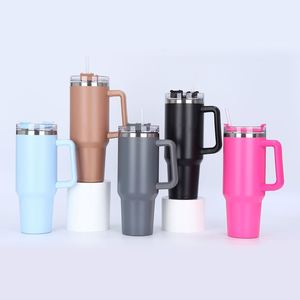Generation 1 40oz <b>Large</b> Capacity Durable Car <b>Cup</b> Double Wall 304 Stainless Steel Insulated Ice Tumbler with Handle for Gym Use - Product Image 2