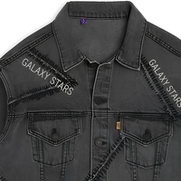 Veste en jean vintage personnalisée pour homme, en coton épais, style streetwear