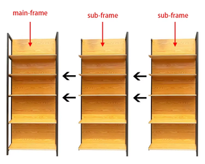 Scaffale a quattro montanti <span class=keywords><strong>in</strong></span> <span class=keywords><strong>legno</strong></span> di alta qualità ed elegante per supermercati e minimarket, ideale per riporre oggetti di valore - Product Image 4