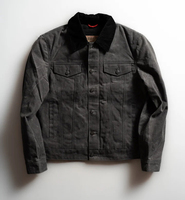 Veste de travail personnalisée en toile de type Barn Coat avec col en velours côtelé, boutons-pression OEM, délavage vieilli, en toile de canard épaisse cirée, style Detroit Chore pour homme