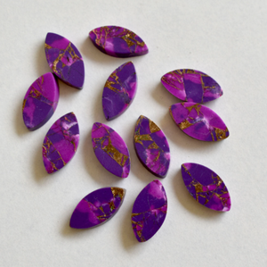 Piedra Preciosa Plana en Forma de Marquesa de Cobre Púrpura Natural con Efecto Ojo de Gato, Marca AMARA, para Fabricación de Joyería DIY, Aretes, Anillos y Colgantes - Product Image 2
