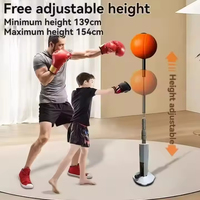 Saco de boxeo de altura ajustable, bolsa de velocidad para entrenamiento de boxeo, Material de PU independiente, equipo de Fitness para aliviar el estrés