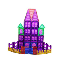 60pcs Blok Magnetik Non-Toksik untuk Melatih Pemikiran Spasial, Mainan Puzzle Bangun-Bangun DIY untuk Anak