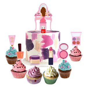 TX Beauty Pretty Woman Chủ Đề Cô Gái Làm Cho Một Mong Muốn Cao Gót Acrylic Cake Topper Kit Cho Chúc Mừng Sinh Nhật Đảng Deco Nhà Cung Cấp