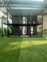 Casa Contenedor Modular Prefabricada de Dos Pisos, Expandible, de Ensamblaje Rápido, con Techo Impermeable, para Hotel