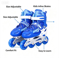 Patins à roulettes en ligne professionnels de haute qualité pour enfants, roues réglables en PU de 100 mm