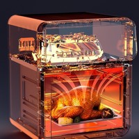Four à friture à air intelligent de grande capacité 15L, four à friture à air multifonction numérique tactile pour la cuisine domestique