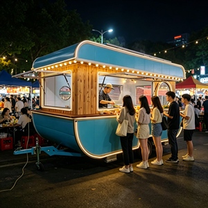 Nuevo Remolque Food Truck de Fácil Operación, Conducible para Plazas Públicas y Tiendas Móviles - Product Image 1