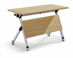 Wooden Folding Office Desk Chair Meeting Room Conference Table Foldable School Modern Training Table Desks