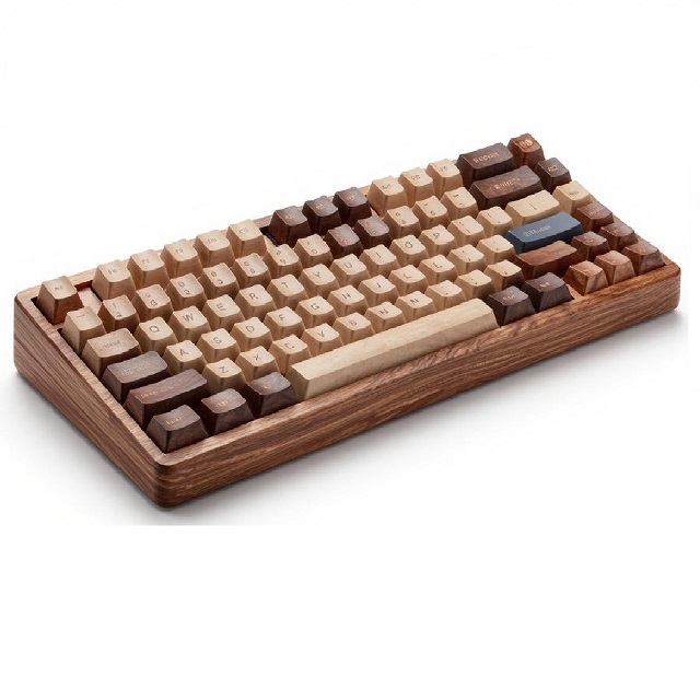 Custom Wooden Mechanical Keyboard Case CNC Machined Rosewood Walnut Solid Wood Keyboard Shell OEM Manufacturer Keyboard Kit