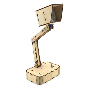 Lámpara de escritorio de madera, modelo de kit de bricolaje, juguete educativo de ciencia para niños de 7 a 9 años, ensamblaje manual, forma geométrica, herramienta de aprendizaje STEM - Product Image 1