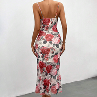 Haute qualité imprimé fleuri Boho robe d'été grande taille robe de vacances col carré Sexy robe de plage pour les dames