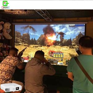 Machine de jeu d'arcade interactive immersive d'intérieur et d'extérieur avec tir au laser, en acier et bois, projecteur holographique, aventure - Product Image 1
