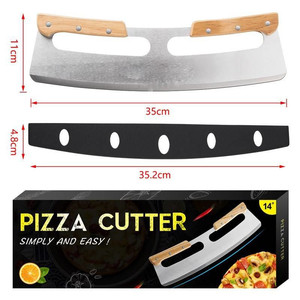 Double-handled pizza cutter, pizza shaker, <b>large</b> pizza cutter, commercial pizza cutter, nougat knife, baking tools - Product Image 3