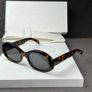 <span class=keywords><strong>Lunettes</strong></span> de soleil de luxe pour femmes et hommes, monture en acétate PC, forme ovale, <span class=keywords><strong>tendance</strong></span> rétro, <span class=keywords><strong>lunettes</strong></span> de soleil de marque pour femmes avec boîte - Product Image 4