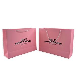 กระเป๋าใส่ของแบบยุโรปกระดาษคราฟท์รีไซเคิลพิมพ์ลายตามความยาวด้วยมือหรูหรา - Product Image 3