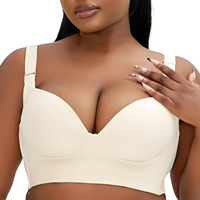 Soutiens-gorge de sport sans couture pour femmes, grande taille, avec logo personnalisé, OEM/ODM, soutien-gorge push-up, soutien-gorge de yoga grande taille