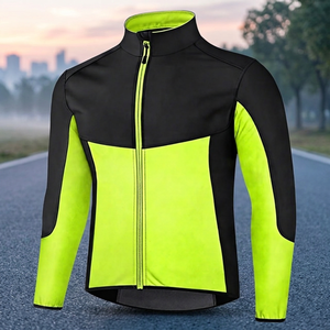 SPRINT SPORTS <b>Men's</b> Reversible Full Zipper Cycling <b>Jacket</b> Windproof Quick Dry Eco-Friendly 100% Polyester Long Sleeves MTB <b>Bike</b> - Product Image 3