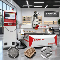 Machine de fraisage CNC à 3 axes ATC à table à vide haute rigidité 1325 avec système Syntec pour le bois, l'acrylique et les meubles