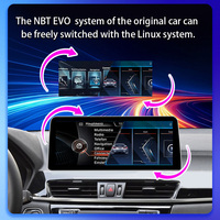 Autoradio stéréo LELV Linux avec écran tactile de 12,3 pouces, Carplay, Android Auto, lecteur DVD de voiture pour BMW X1 F48 2018-2019, système Evo Nbt