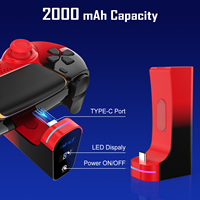 Batterie externe de 18 heures, 2000 mAh, protection contre les surintensités et les surtensions, pour manette de jeu PlayStation 5 PS5