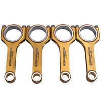 Bielas de Conexión Titanizadas MaXpeedingrods H-Beam + Pernos ARP2000 Compatibles con Opel Calibra 2.0L C20xe C20LET Doradas