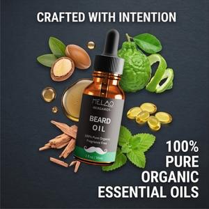 Aceite para Barba Melao para Hombres con Aceite de Argán, Aceite Herbal Natural que Suaviza, Hidrata y Define el Vello Facial, Cuidado de la Barba, Aseo Masculino - Product Image 1