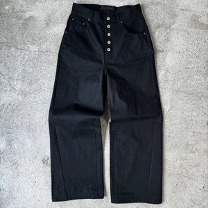 <span class=keywords><strong>Jeans</strong></span> da <span class=keywords><strong>Uomo</strong></span> Personalizzati in Denim Giapponese Selvedge Grezzo Nero Bianco a Gamba Dritta Stile Baggy - Product Image 2