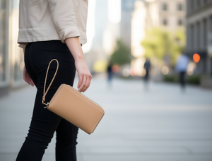 Portafoglio da Donna con Doppia Cerniera, Grande Capacità, in Microfibra e Pelle Sintetica, Minimalista per Uso Quotidiano - Product Image 2