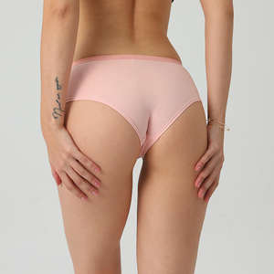 Culottes pour femmes, taille basse, confortables, fines, grande taille, respirantes, en coton tissé, logo à la taille, unies, pour tous les jours - Product Image 4