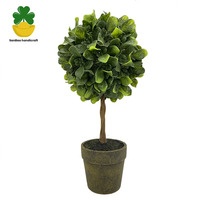 Plante Artificielle 31/36/40CM Lot de 3 Grandes Feuilles de Milan Mini Bonsaï pour Décoration de Table de Mariage ou Maison