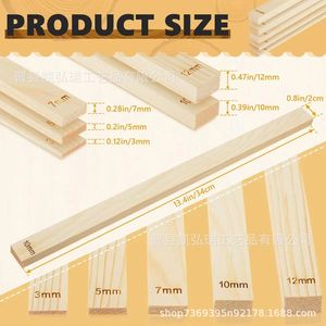 Ensemble de rouleaux à pâte en bois avec outil de mesure d'épaisseur, outils pédagogiques pour la poterie, outils de potier, outils pour l'argile, plaque d'argile. - Product Image 5