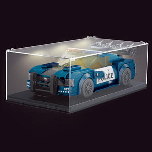 Light-Up Car Display Box Children's Sports Car Building <b>Block</b> Toy DIY <b>Plastic</b> Transparent Dustproof 27000 - Product Image 3