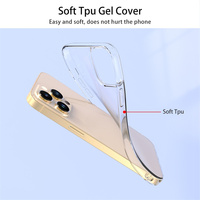 Offre Spéciale 2.0MM Clair TPU Anti Chute Étanche Transparent Mobile Téléphone Couverture Cas pour iPhone 16 Pro 6 Plus 7 8